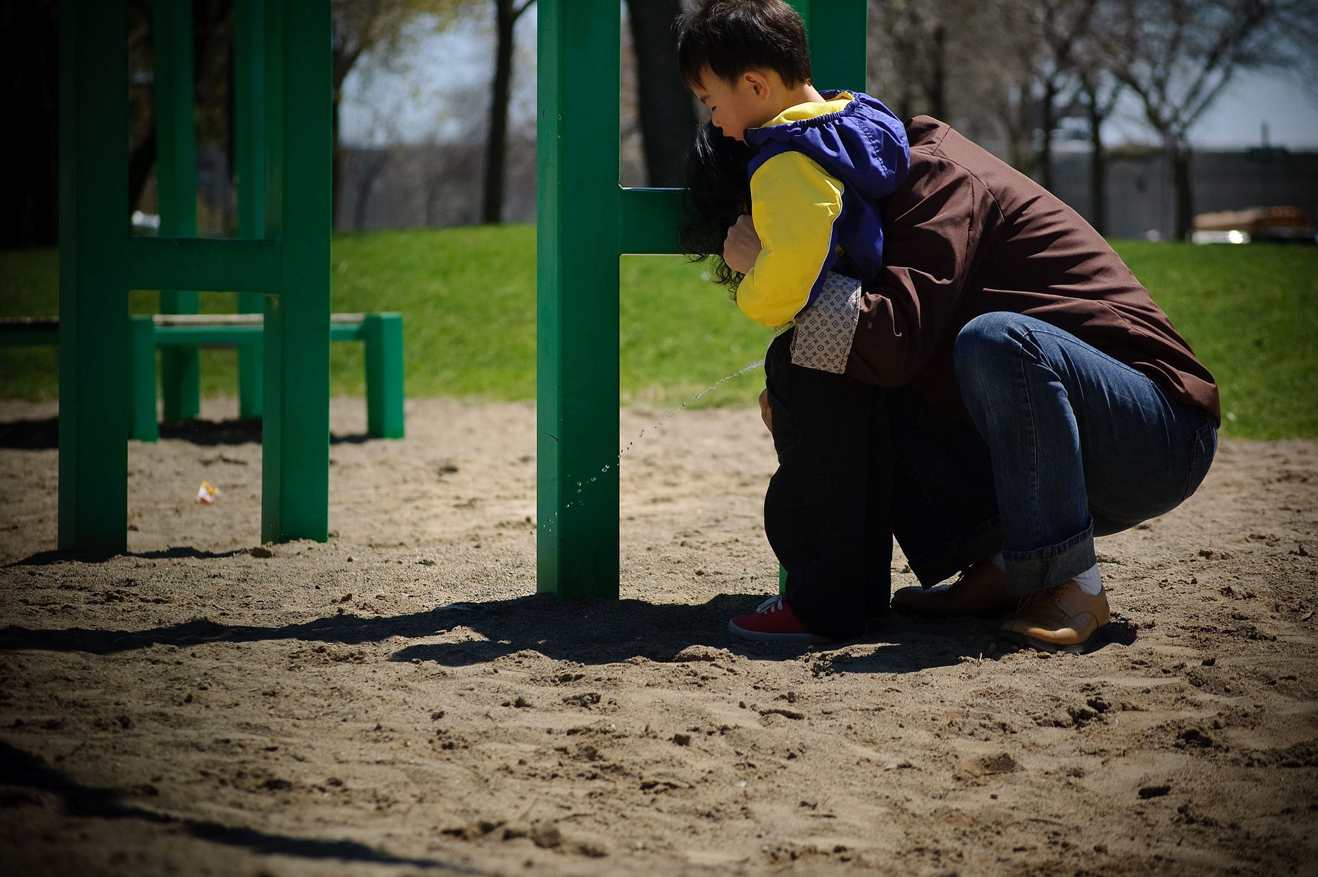 Children can get busy playing and forget to take breaks to (urinate)